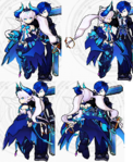 Lu's idle pose and Promo avatar.