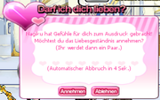 3. In diesem Fenster kann der ausgewählte Spieler die Partneranfrage annehmen oder ablehnen.