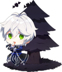 Chibi artwork of Ain in the Halloween Nightmare - Duke set.