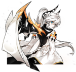 Official artwork of Chung wearing the White Dragon: Servius set.