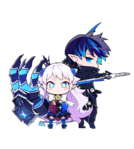 Lu and Ciel's chibi portrait.