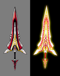 Upon the release of GROSSMEISTER, Sword of Victory design has been changed to match her claymore.