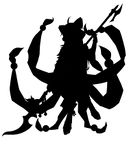 Silhouette de l'asura.