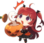 Aisha's Halloween Chibi artwork.