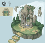 Eingang zum Wassertempel: Concept-Art